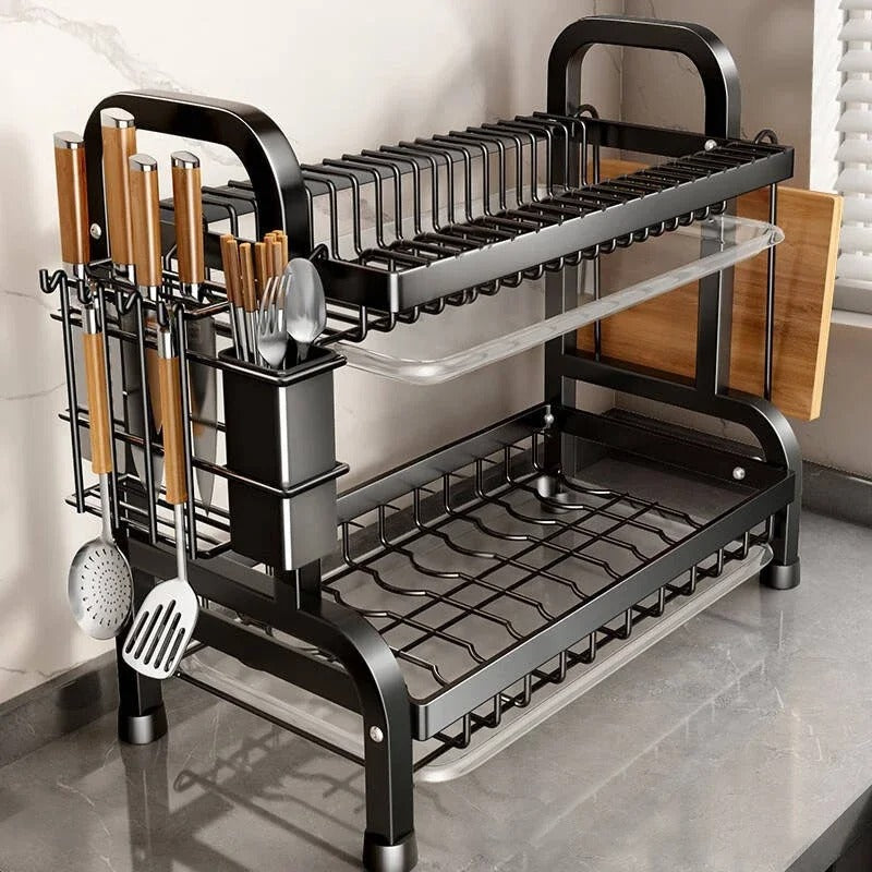 2 Tier Compact Dish Drying Rack