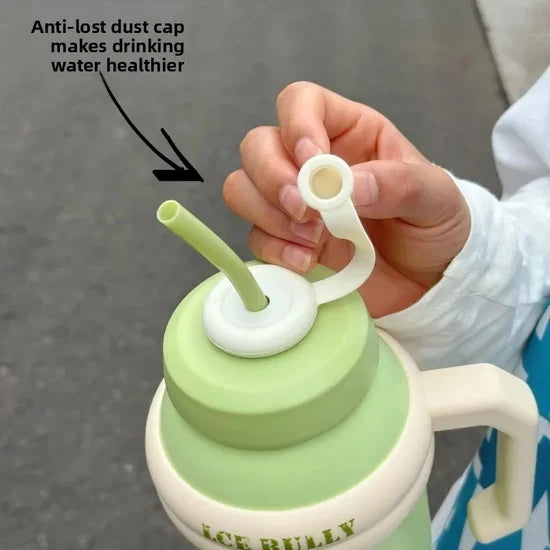 Stainless Steel Thermal Mug with Straw