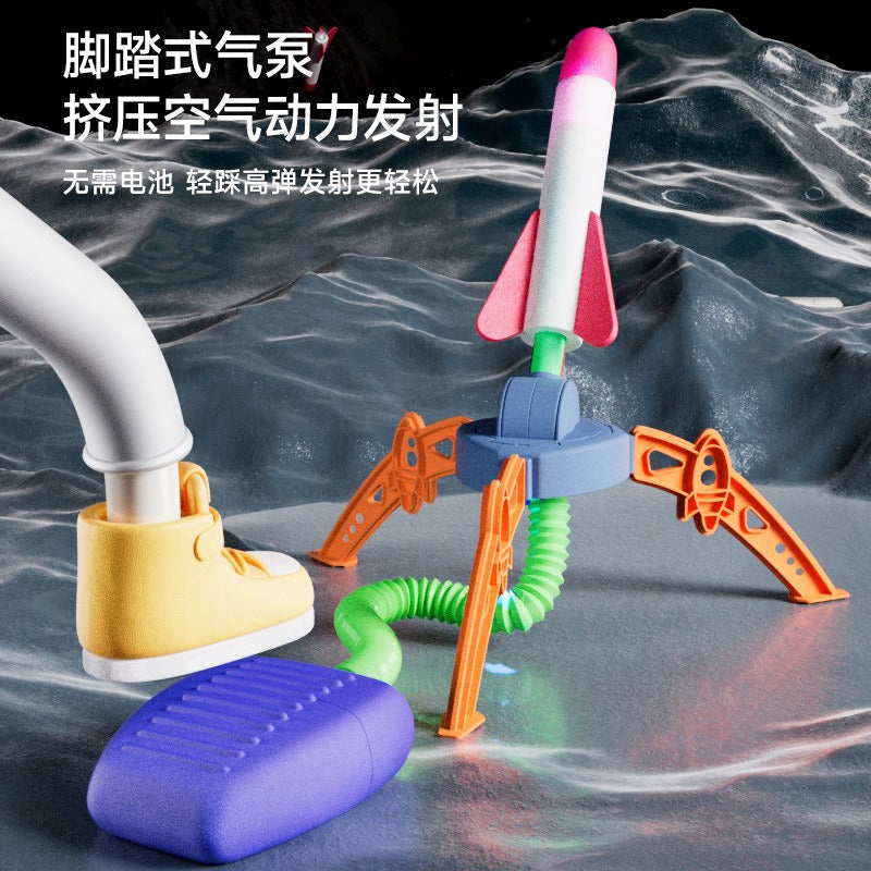 Pump Foot Shoot Rocket Toy
