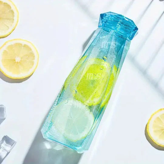 Diamond Glass Water Bottle