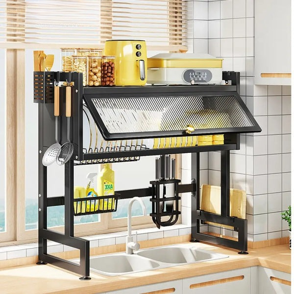 Metal Sink Dish Drying Cabinet Rack