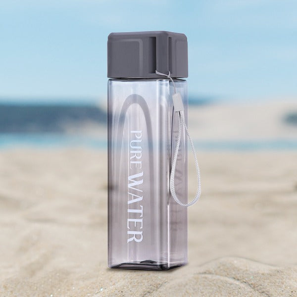 EdgeFlow: Square Design Plastic Water Bottle