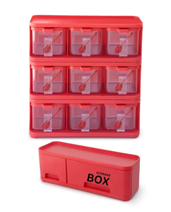 9 In 1 Crystal Spice Storage Jar