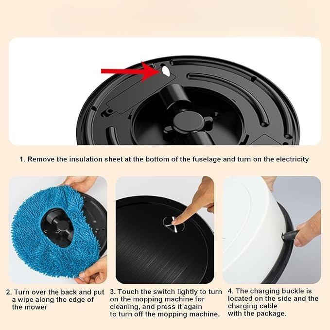 USB Rechargeable Floor Cleaner Mopping Robot