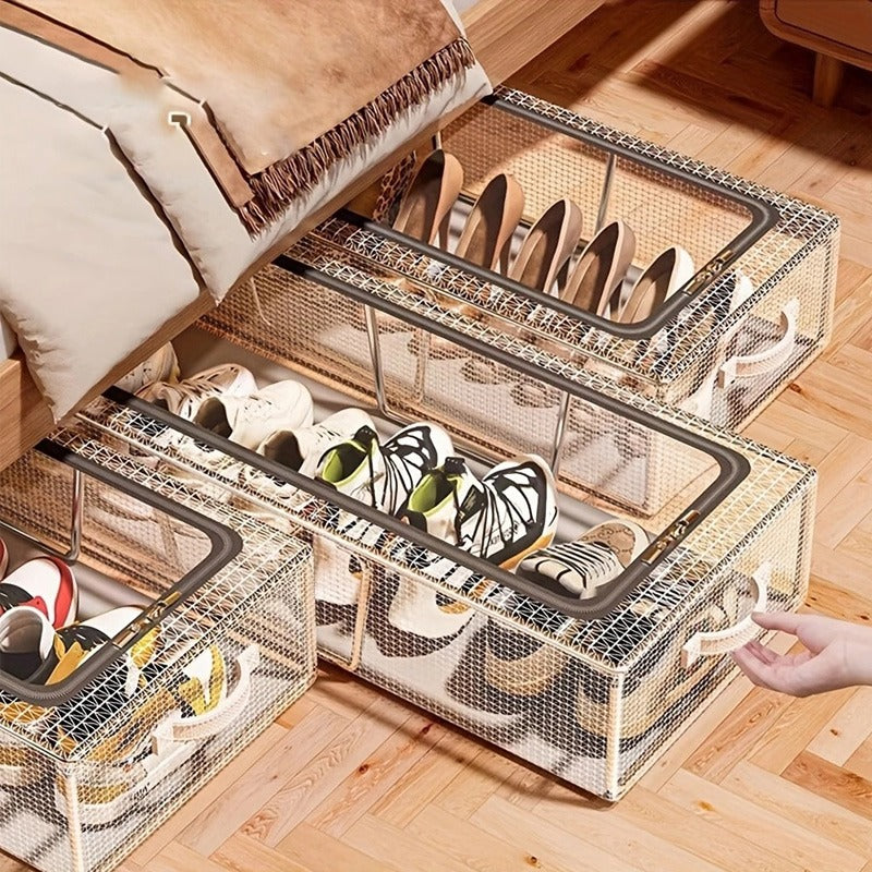 Shoe Storage Box With Steel Frame