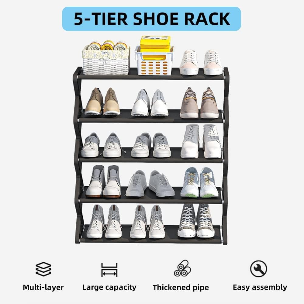 5 Layers Foldable Shoe Organizer Stand