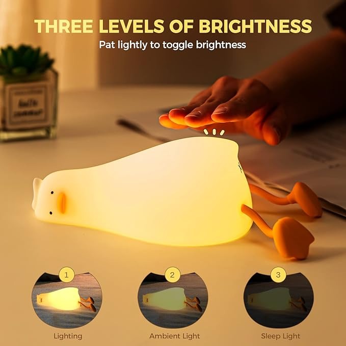 Led Duck Night Light Rechargeable Lamp