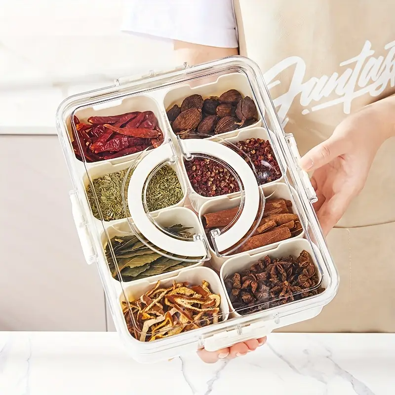 8 Compartment Snack Storage Box