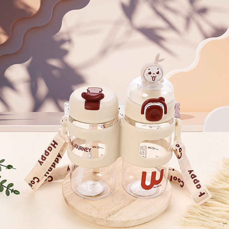 Portable 2 Compartment Water Bottle