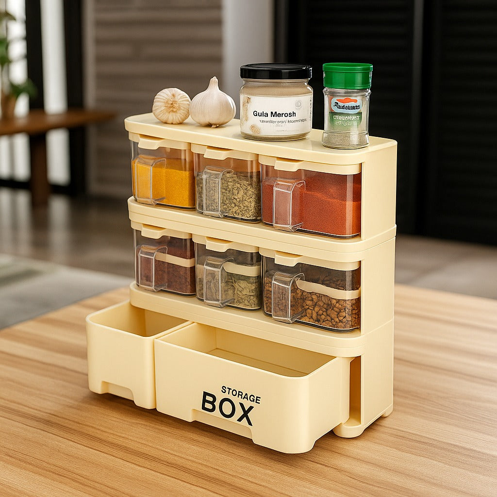 6 In 1 Crystal Spice Storage Jar