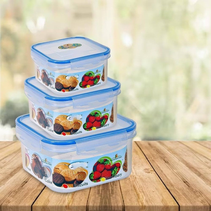 Pack of 3 -  Air Tight Food Container Box