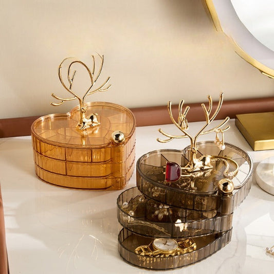 Acrylic Luxury Deer Jewelry Box