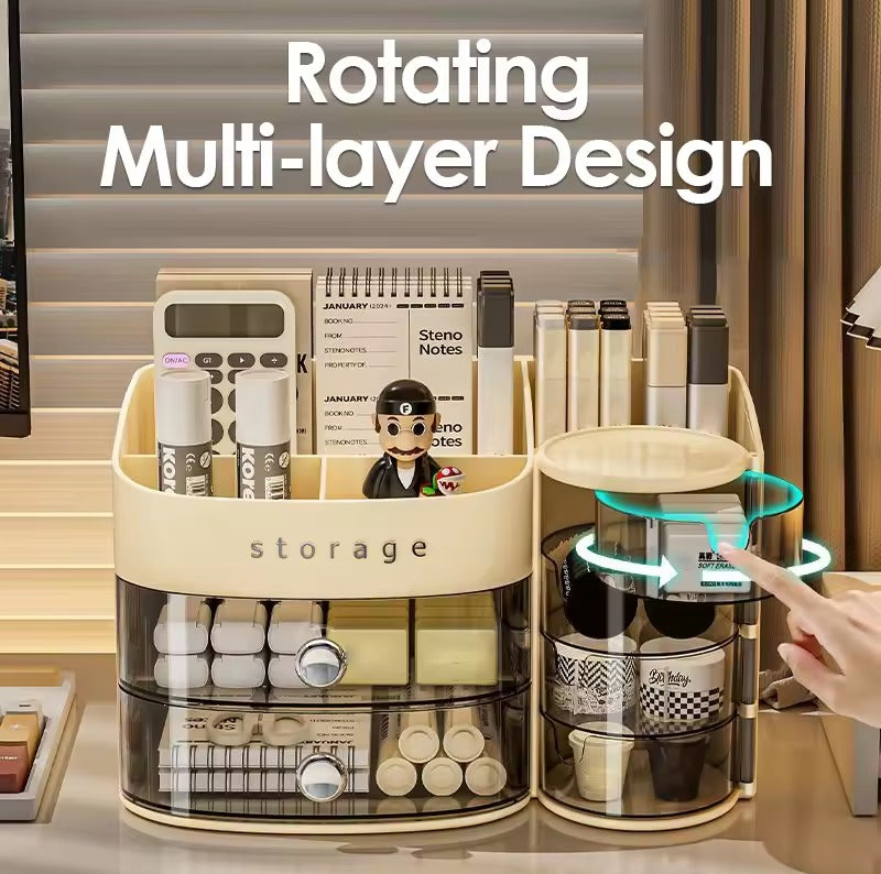 Compact Desk Organizer Storage Solution with Multiple Compartments