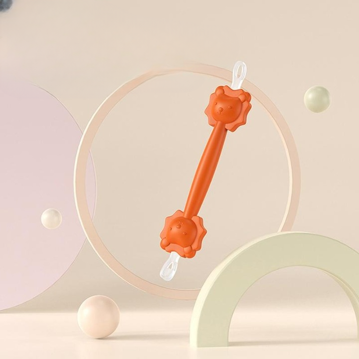 Baby Ear & Nose Double-Headed Silicone Soft Cleaning Stick