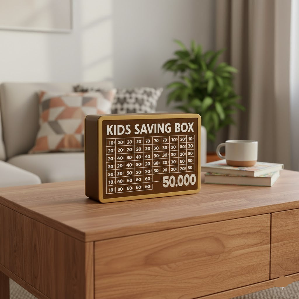 Wooden Money Savings Box