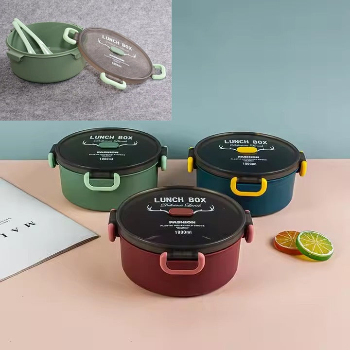 Kids School Plastic Round Lunch Box