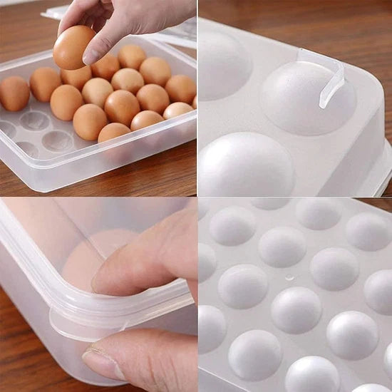 24 Grid Transparent Egg Storage Tray
