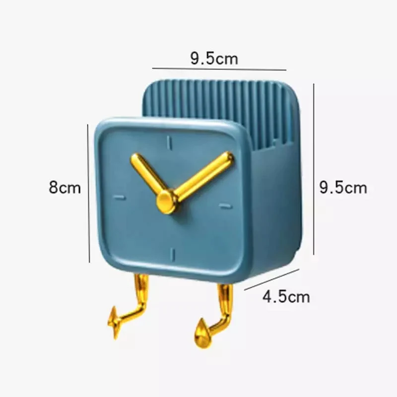 Creative Clock Wall Hanging Storage Box with Hook