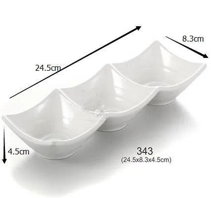 3 Section Multi-Purpose Sauce Dipping Dish
