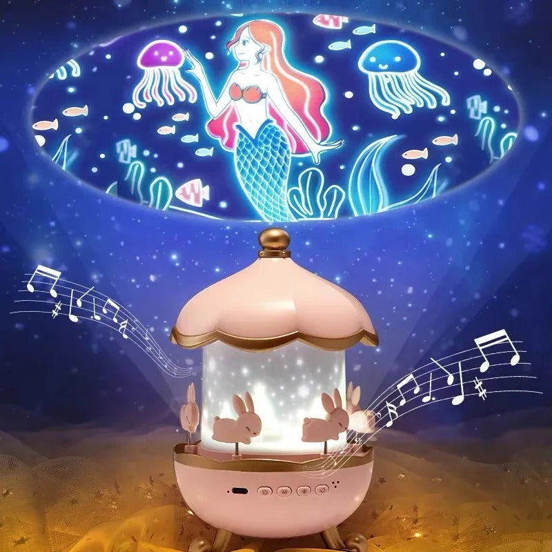 Rechargeable Rotating Creative Cartoon Projector