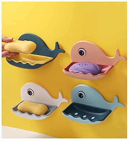 Fish Style Soap Dish, Wall Mount Strong Self-Adhesive - Discount Mart