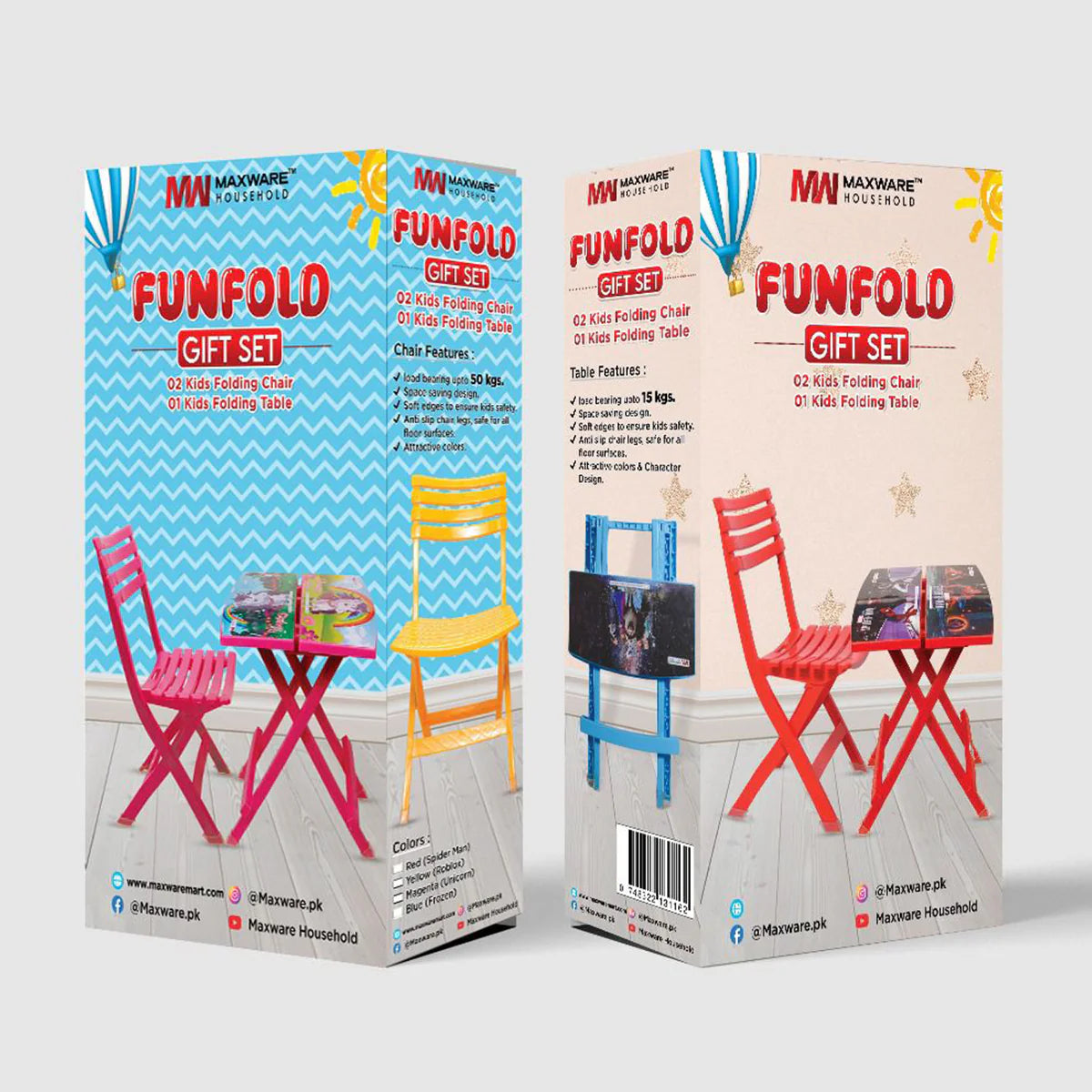 Kids Folding Table and Chairs Gift Set