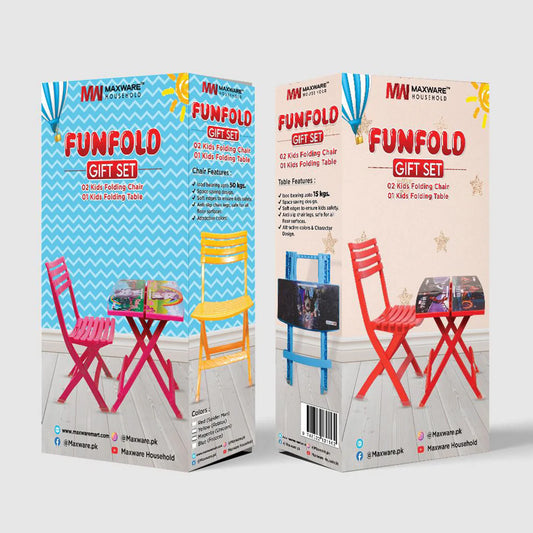 Kids Folding Table and Chairs Gift Set
