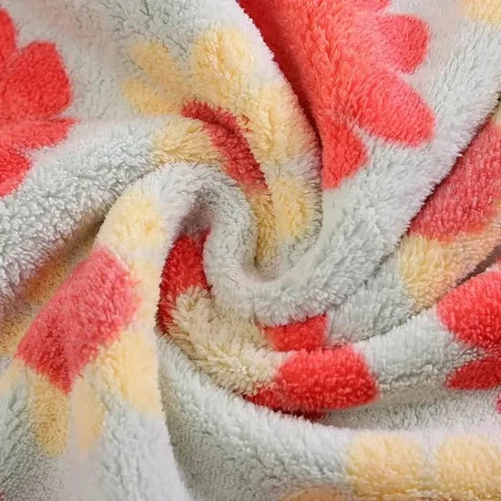 5PCs Soft Water Absorbent Cleaning Cloth (Random Print)