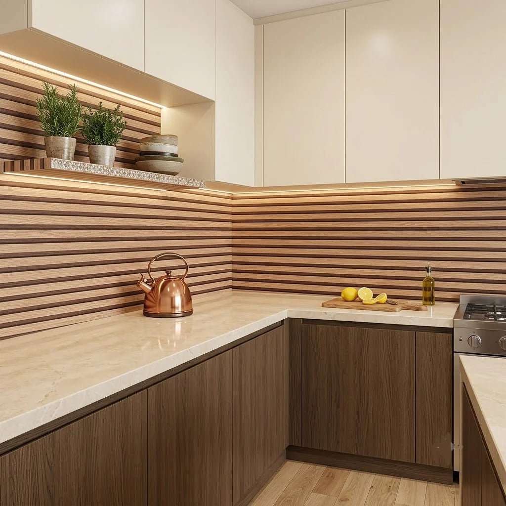 Waterproof Wood Texture Marble Sheet (60cm x 2m)