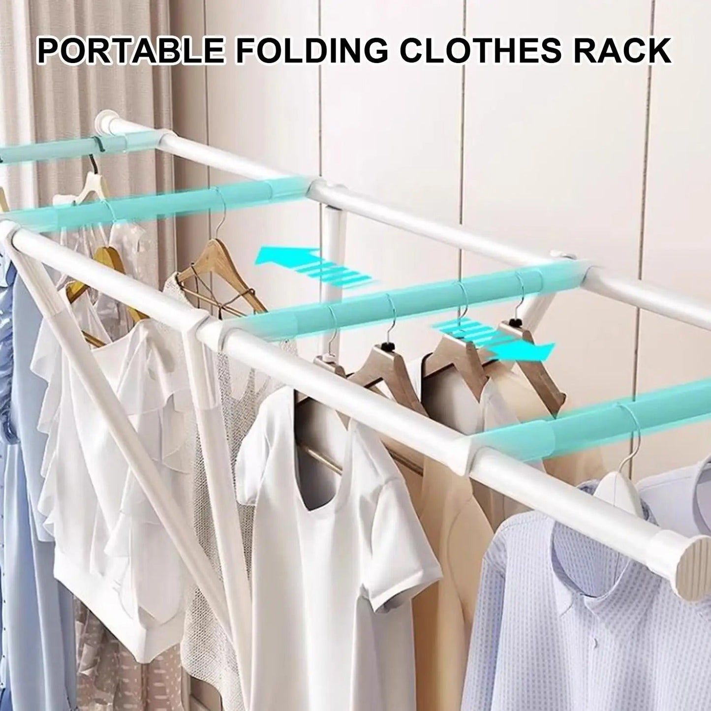 Folding X Shape Clothes Drying Rack