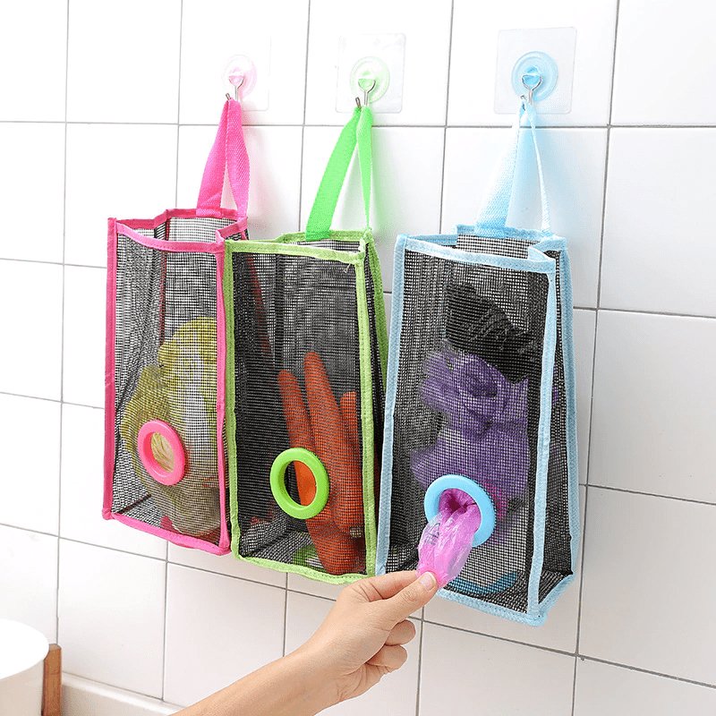 Multi-Purpose Hanging Shopper Dispenser Holder & Organizer Bag - Discount Mart