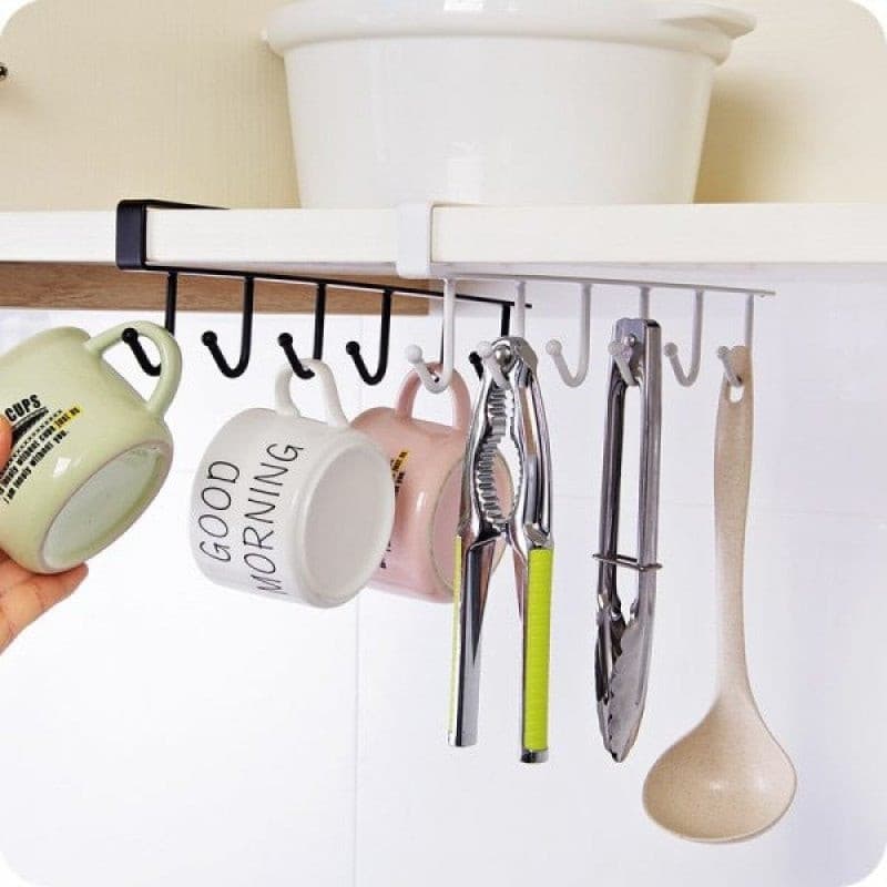 Multipurpose Iron Hanger with 6 Hooks - Discount Mart