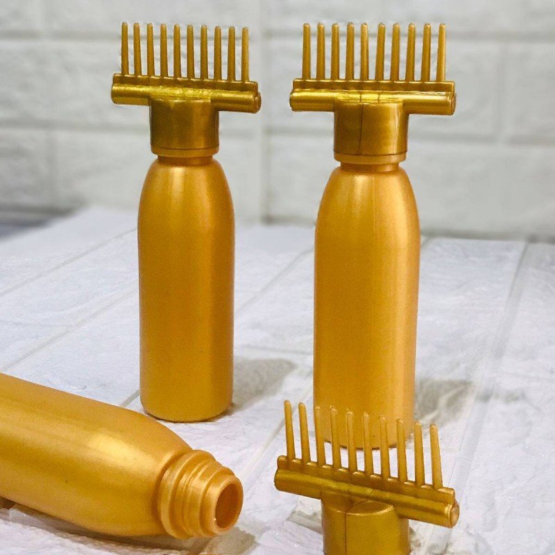 Oil Bottle With Comb Best For Dandruff Remover Anti Lice Stronger Hair. - Discount Mart