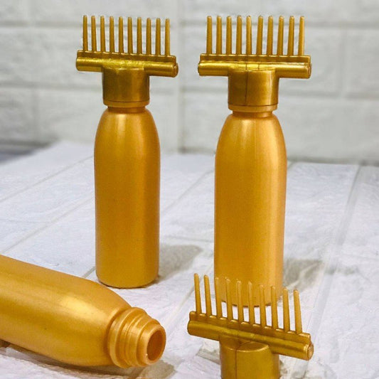 Oil Bottle With Comb Best For Dandruff Remover Anti Lice Stronger Hair. - Discount Mart
