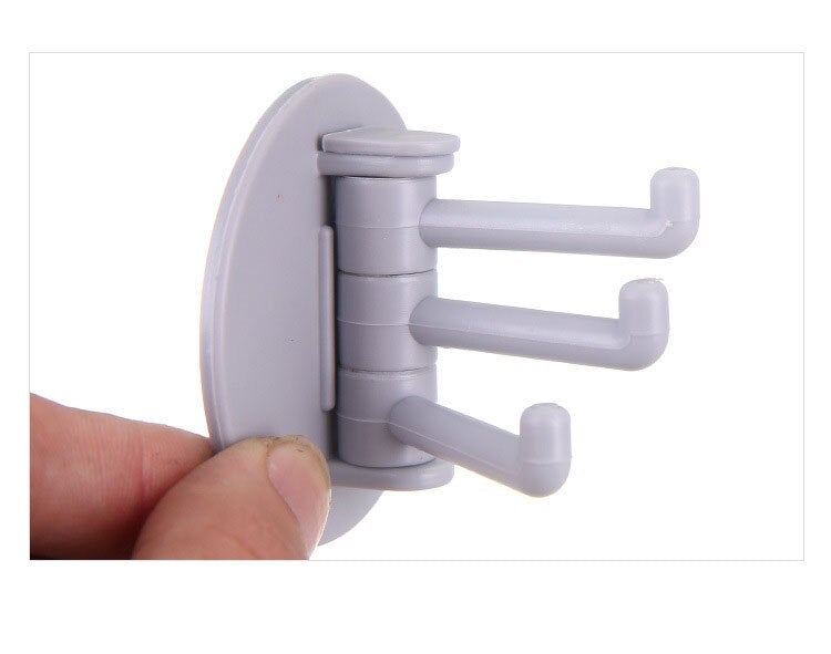 Pack Of 2 Self Adhesive 3 Branch Hook for Multipurpose Use - Discount Mart