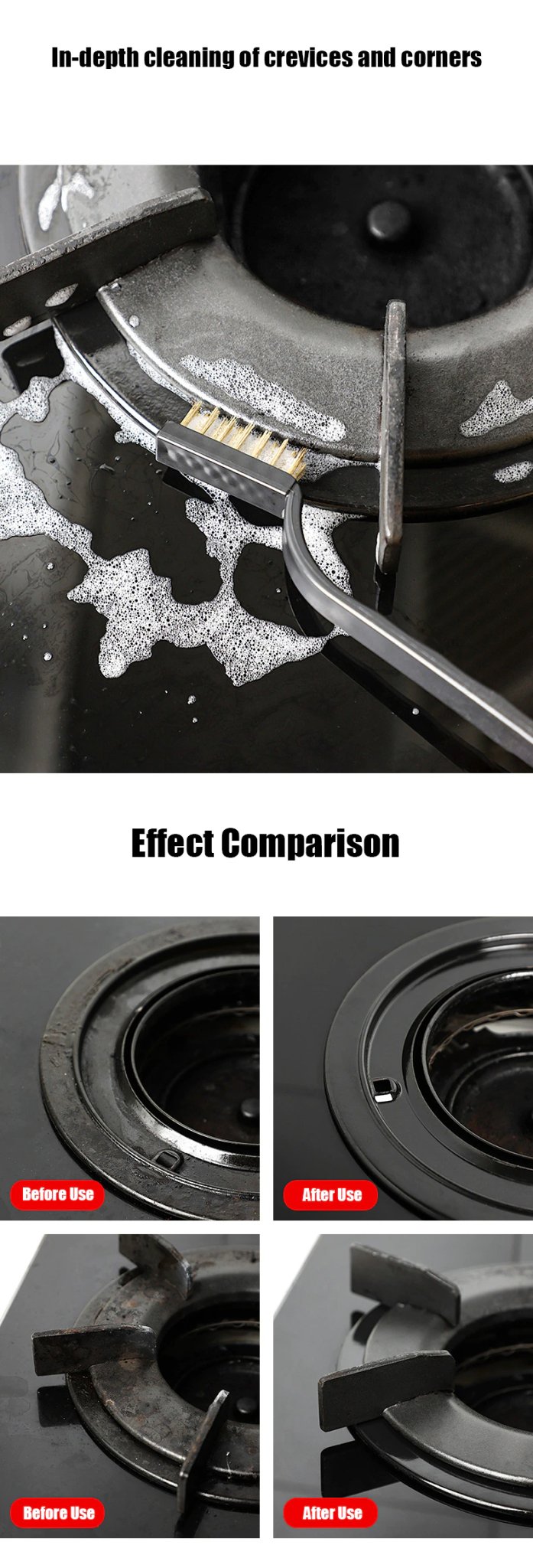 Pack of 3 Mini Wire Brush Set (Brass, Nylon, Stainless Steel Bristles) - Discount Mart