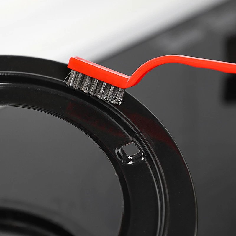 Pack of 3 Mini Wire Brush Set (Brass, Nylon, Stainless Steel Bristles) - Discount Mart