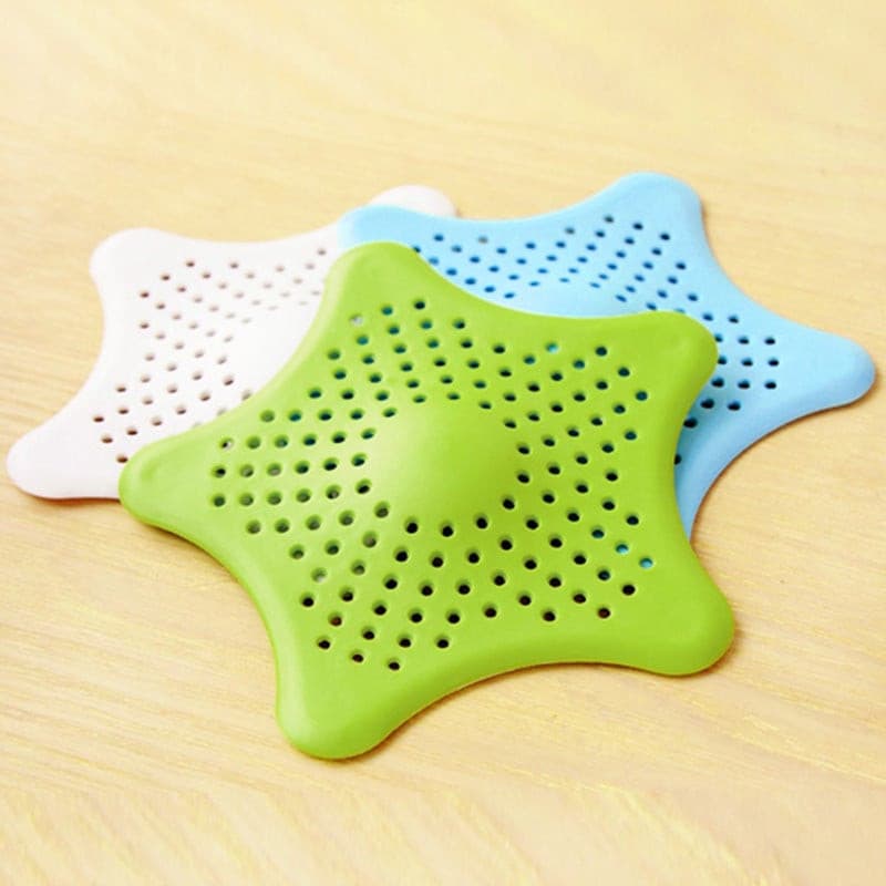 Pack of 3 - Silicone Rubber Five-pointed Star Sink Filter - Discount Mart
