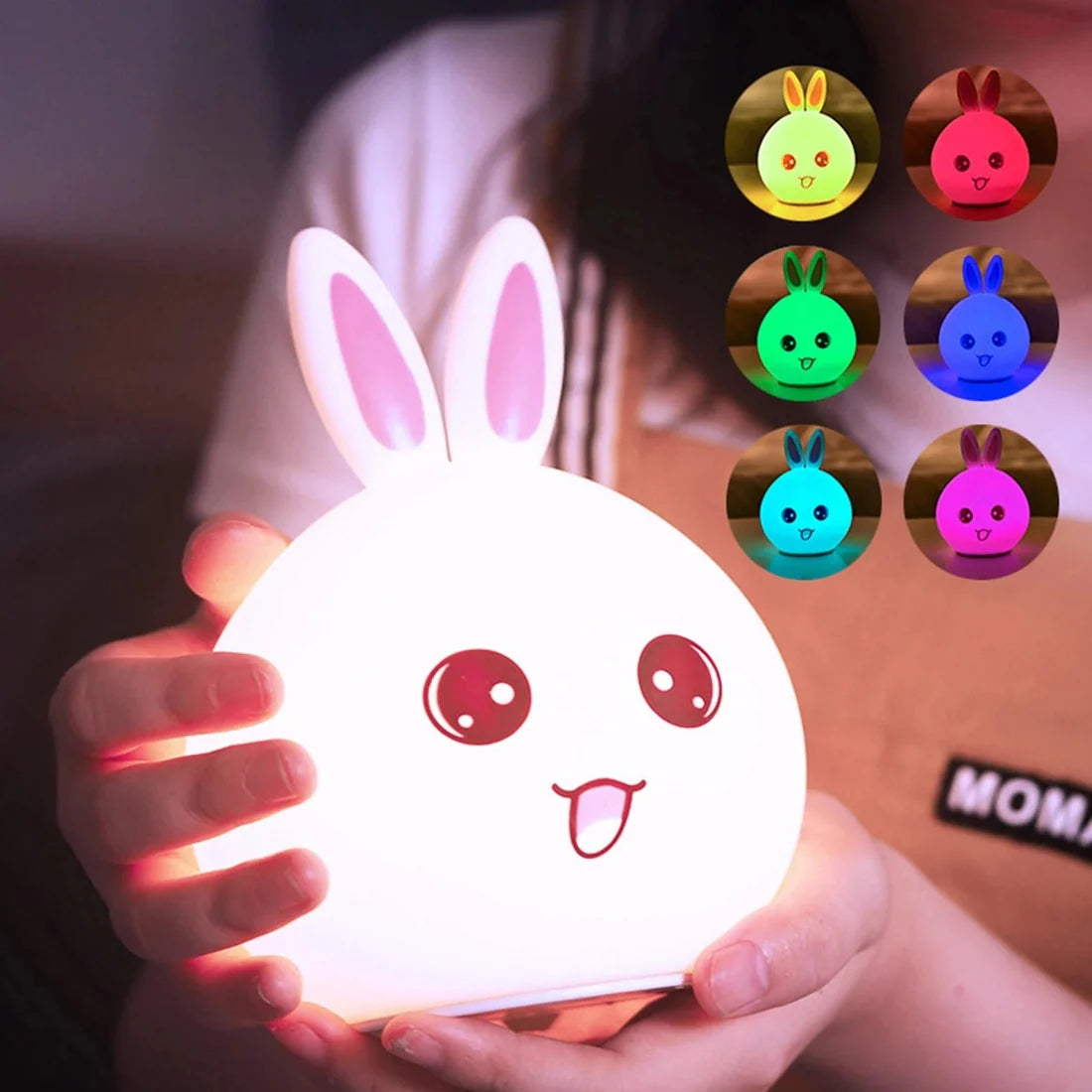 Silicone Rabbit LED Night Light