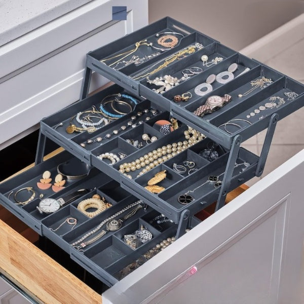 3-Tier Smart Drawer Organizer for Desk Storage