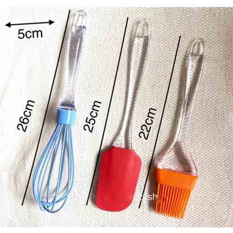 Silicone 3 Pcs Baking Tools Set. - Discount Mart