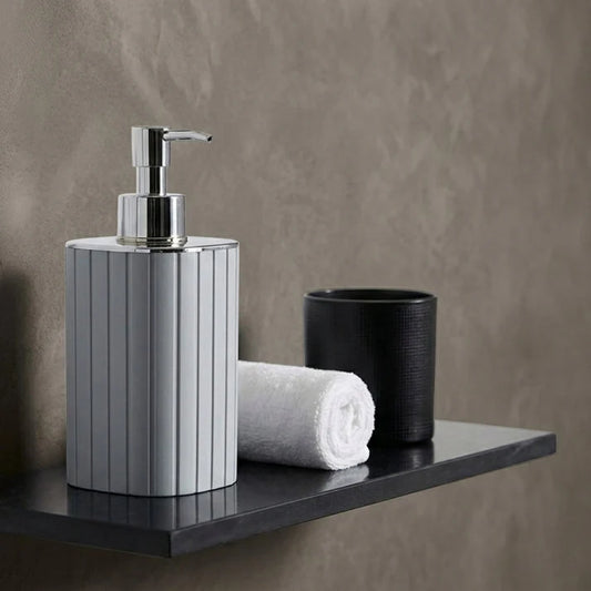Luxury Textured Plastic Soap Dispenser with Chrome Pump