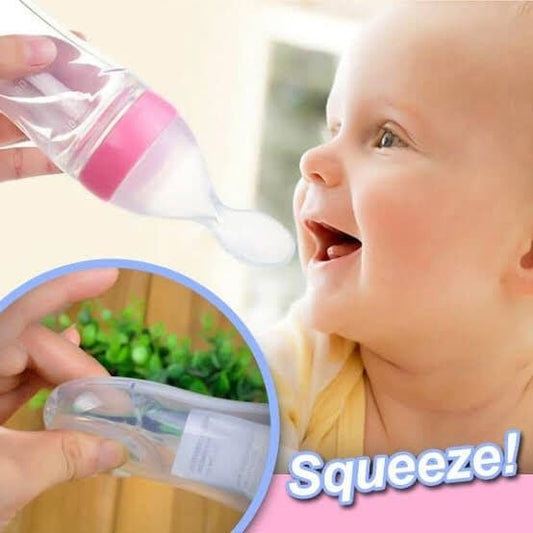 Squeeze Baby Feeder with Spoon - Discount Mart