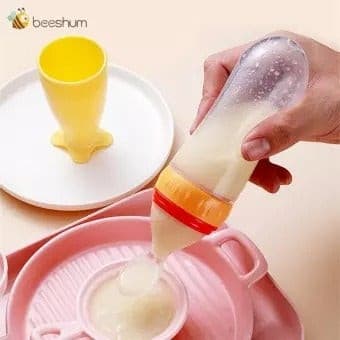 Squeeze Baby Feeder with Spoon - Discount Mart