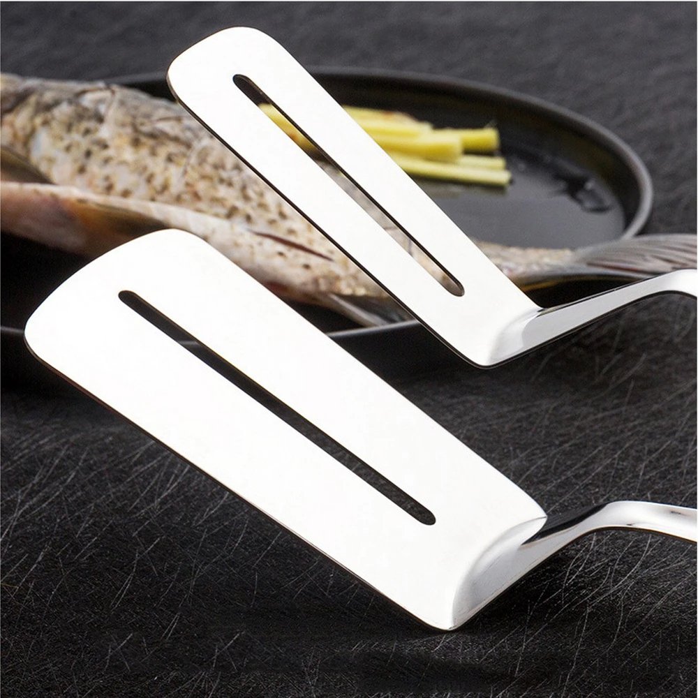 Stainless Steel Double Sided Frying Fish Spatula - Discount Mart