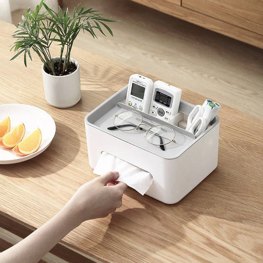 Multifunctional Desktop Tissue Organizer Box