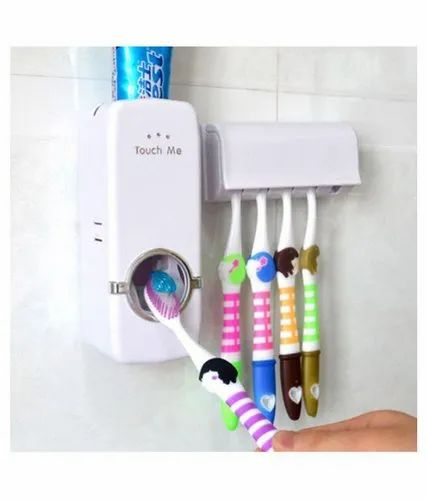 Toothpaste Dispenser & Brush Holder Set