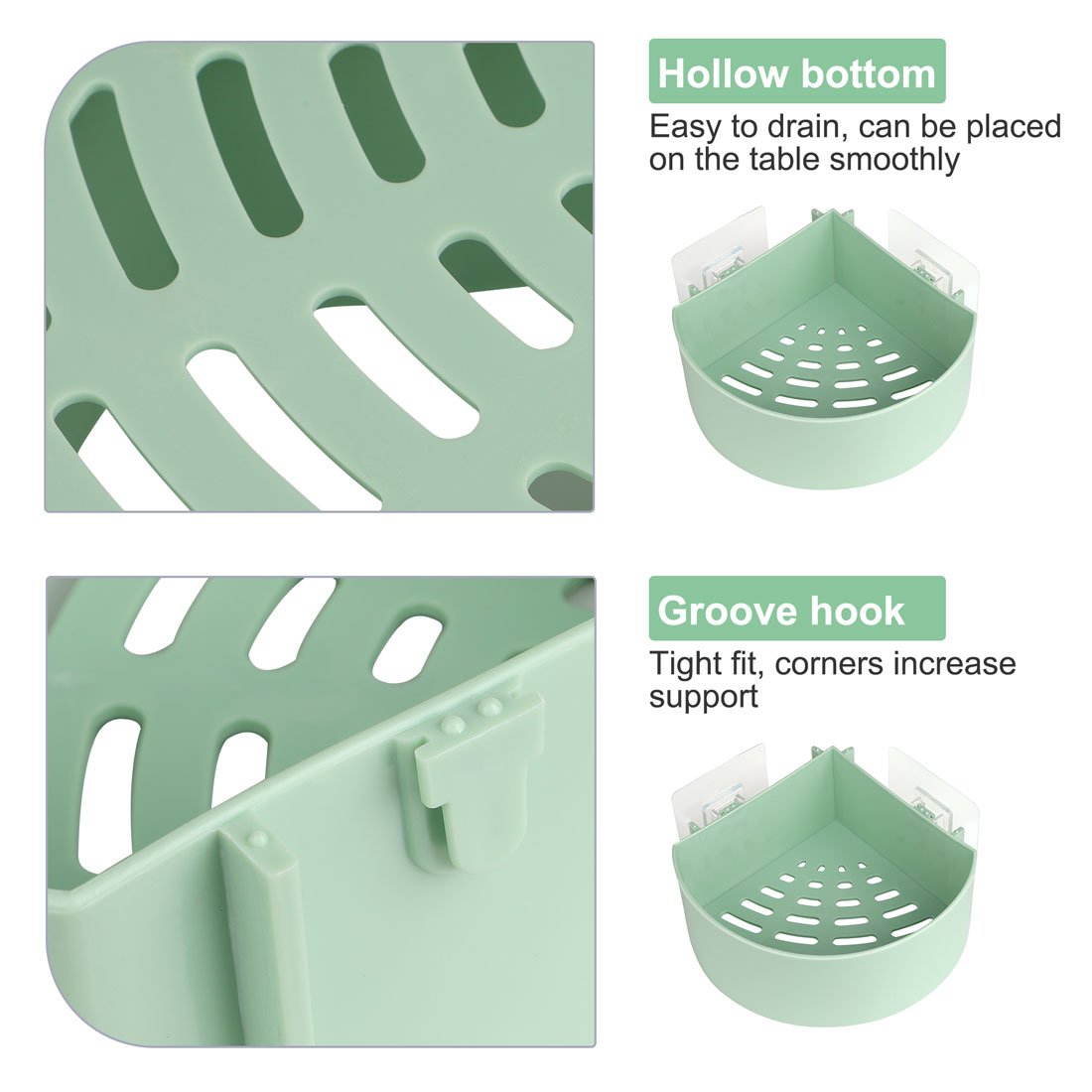 Universal Corner Shelf Storage Rack Wall Mounted Plastic Storage Organizer - Discount Mart