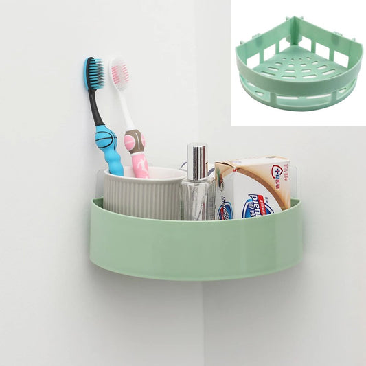Universal Corner Shelf Storage Rack Wall Mounted Plastic Storage Organizer - Discount Mart