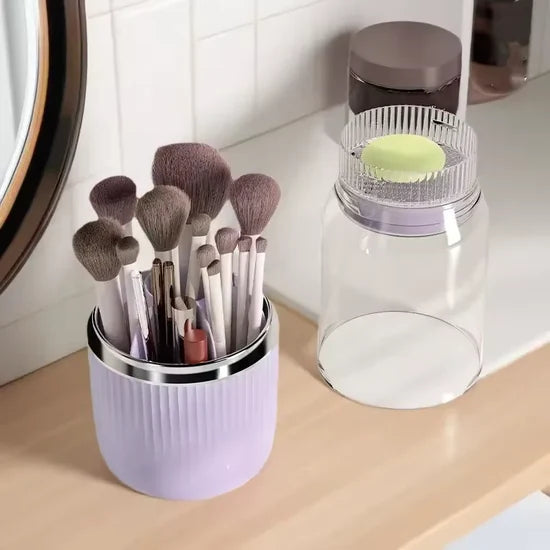 360 Degree Makeup Organizer with Brush Holder